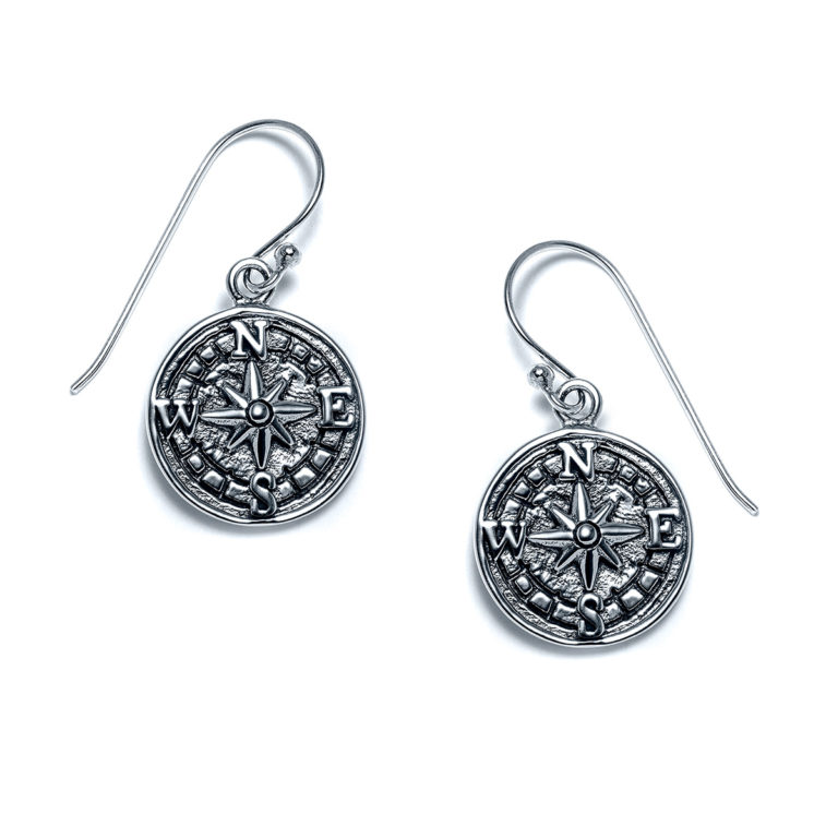 Journey Compass Charm Earrings