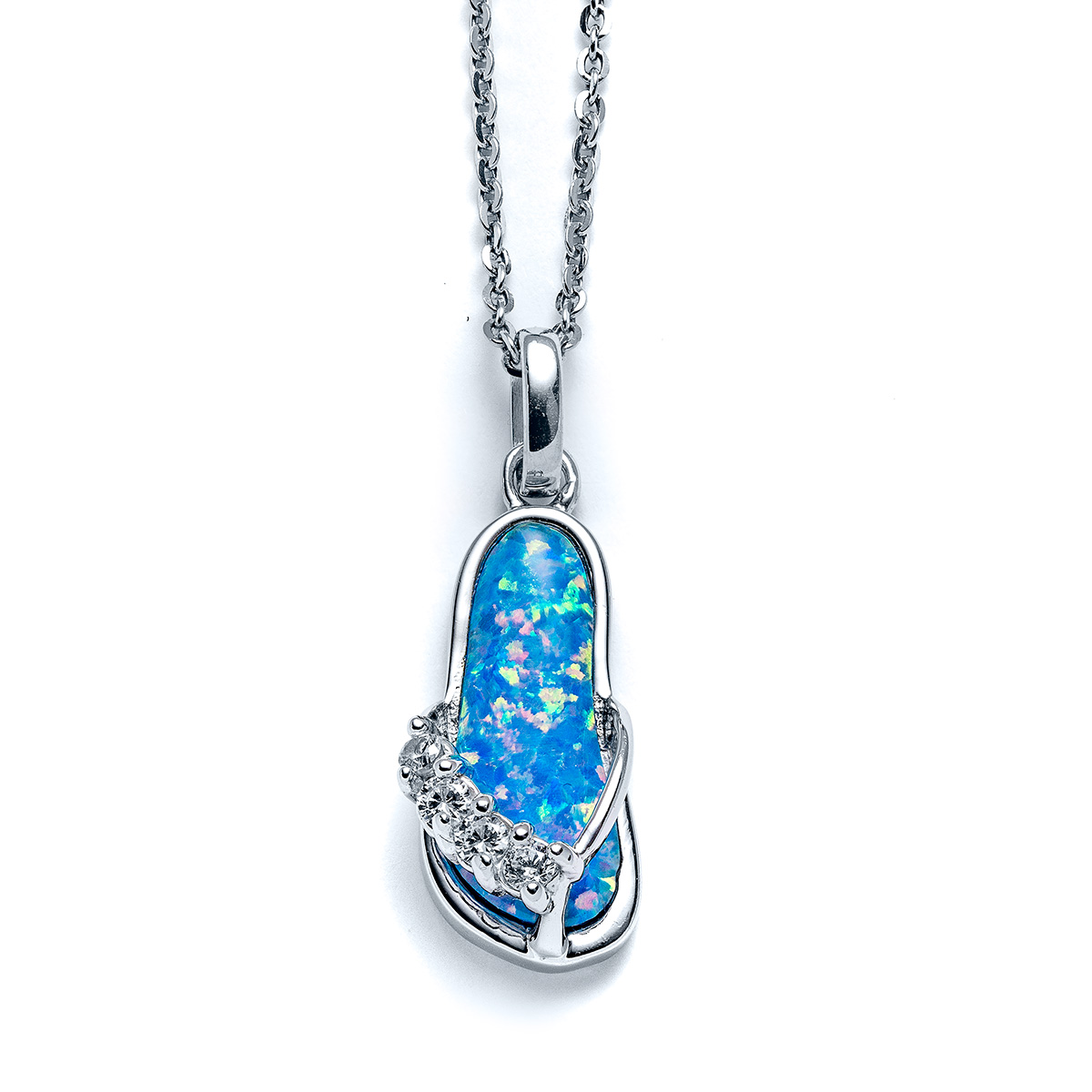 Blue opal flip flop best sale necklace