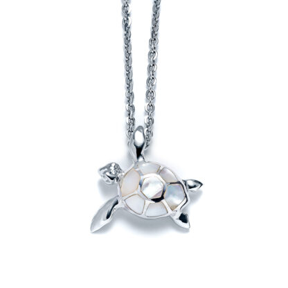 Lagoon Sea Turtle Charm Necklace