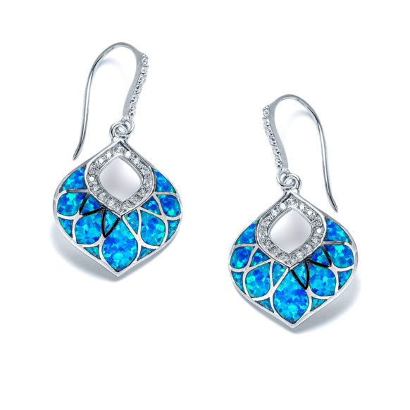 Blue Opal Moroccan Bell Earrings