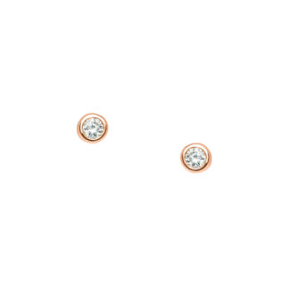 Micro Round Diamond Stud Earrings