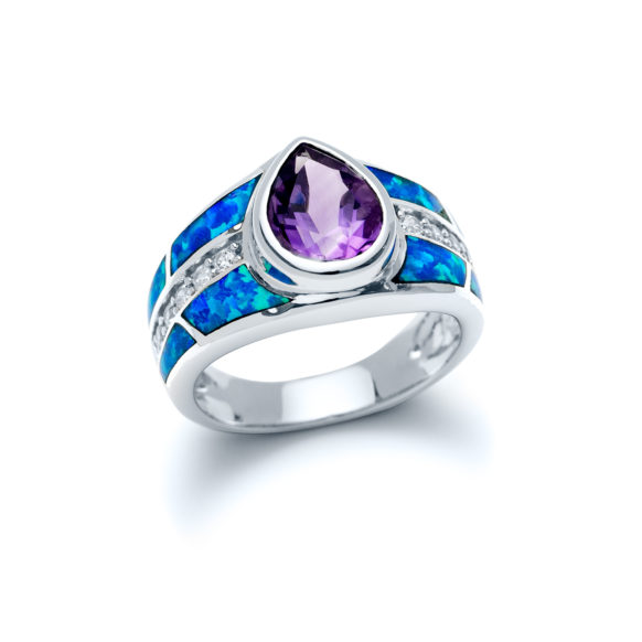 Blue Opal Voyage Ring