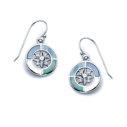 Capri Compass Rose Charm Earrings