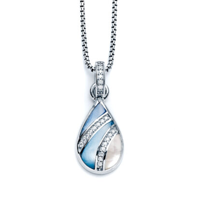 Capri Coastal Teardrop Charm Necklace