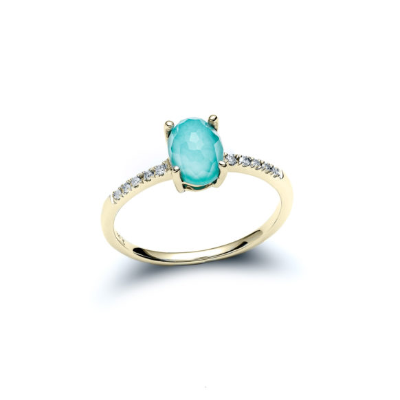 Aria Laguna Ring in Yellow Gold