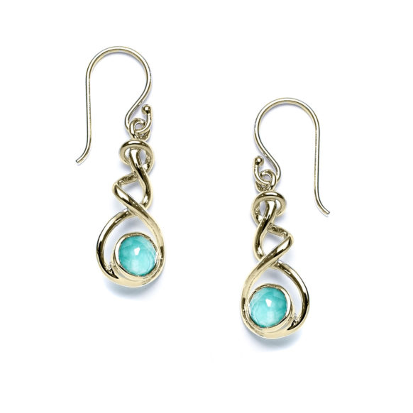 Laguna Coastal Ribbon 14k Yellow Gold Earrings