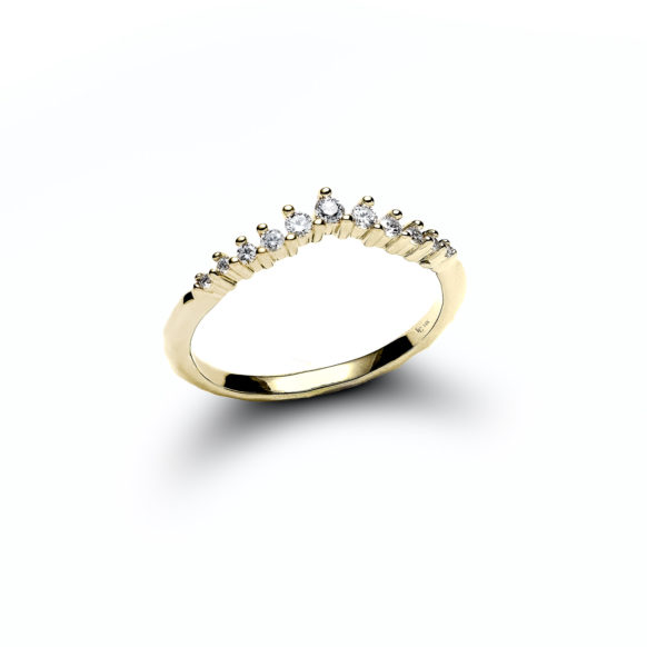 Ailsa Diamond Stacking Ring in 14k Yellow Gold