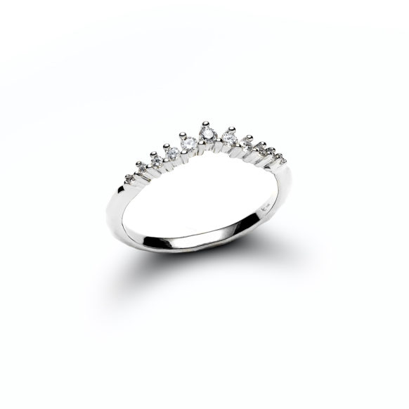 Ailsa Diamond Stacking Ring in White Gold