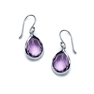 Amethyst Mini Teardrop Earrings