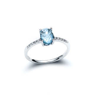 Blue Topaz Aria Ring