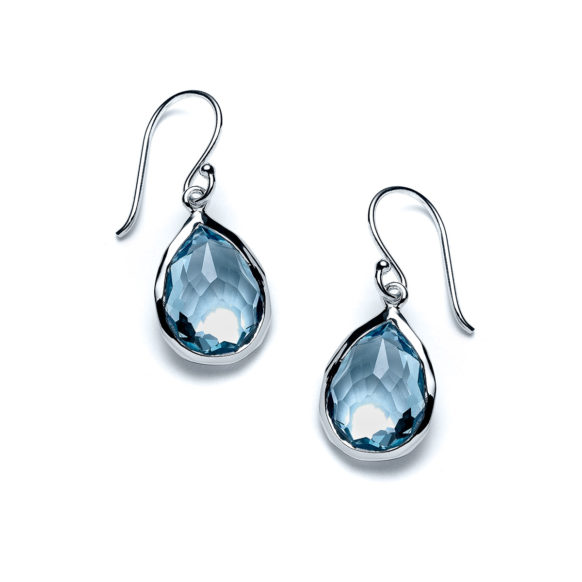 Blue Topaz Mini Teardrop Earrings