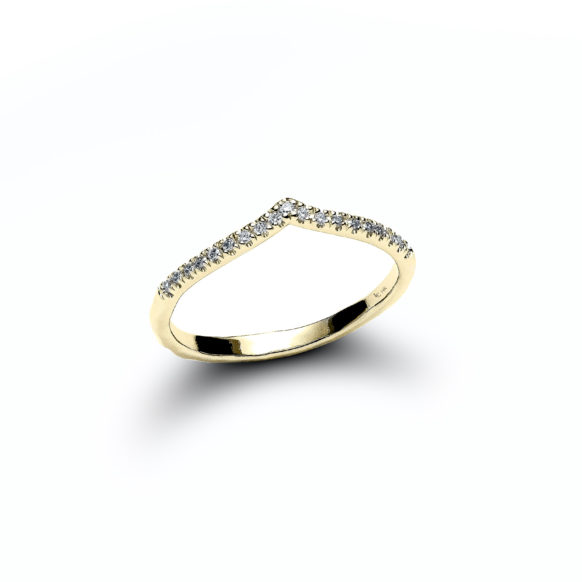 Catalina Diamond Stacking Ring In 14k Yellow Gold