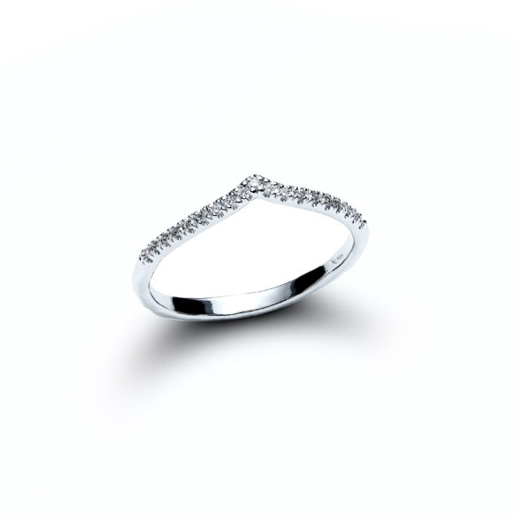Catalina Diamond Stacking Ring in 925 Sterling Silver
