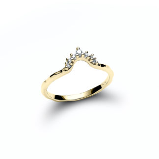 Palisades Diamond Stacking Ring in 14k Yellow Gold