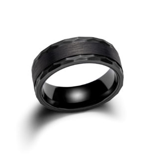 Forged Carbon Costa Zirconium Ring