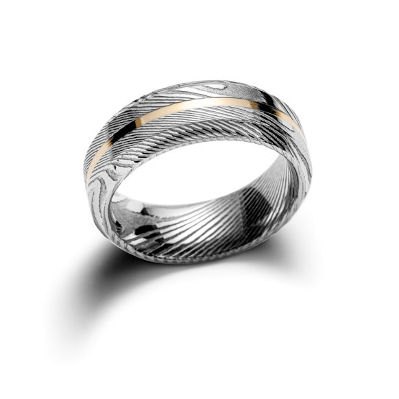 Waveform Steel Islandia 18k Yellow Gold Ring