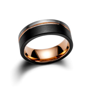 Asymmetry Tri Rose Gold Ring