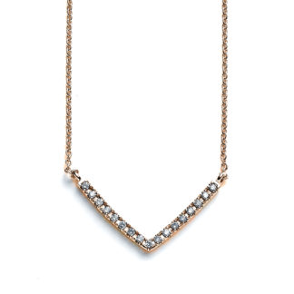 Geo V Rose Gold Necklace