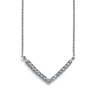 Geo V White Gold Necklace