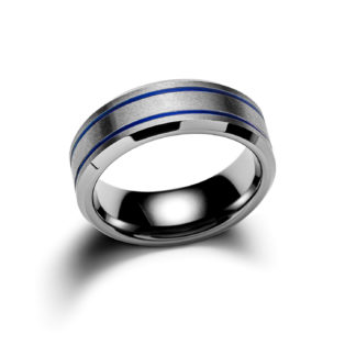 Twinline Blue Ring