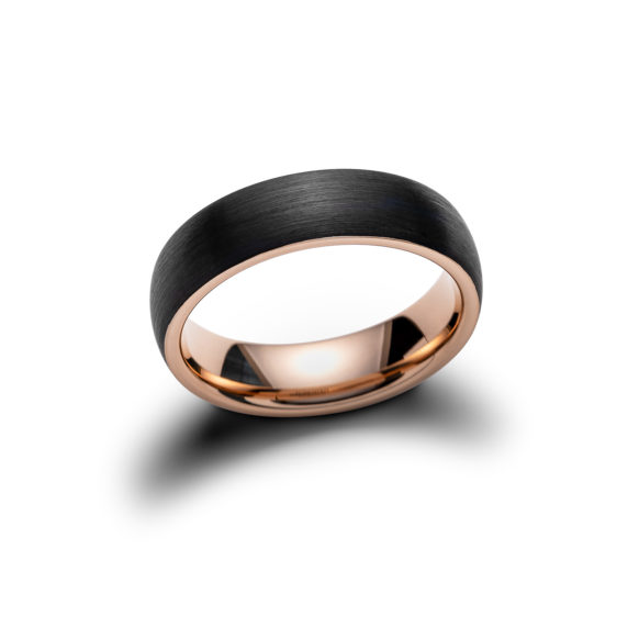 Classic Rose Gold & Black Mid Ring