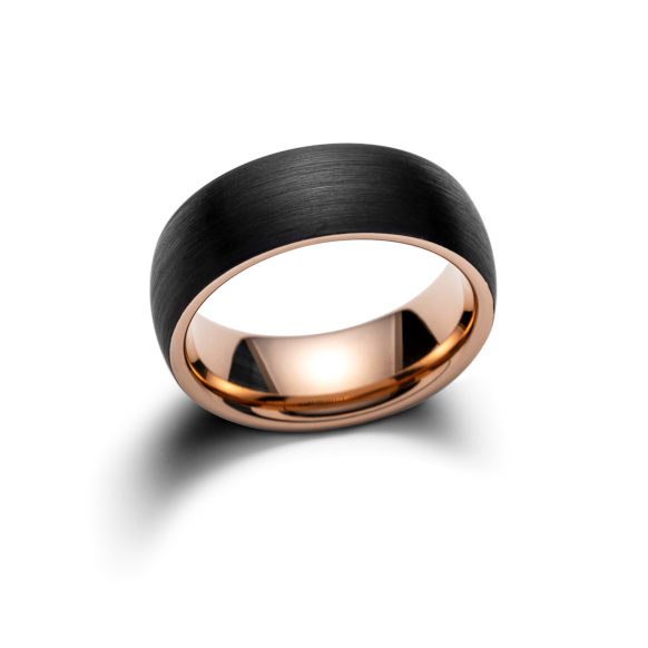 Classic Rose Gold & Black Ring