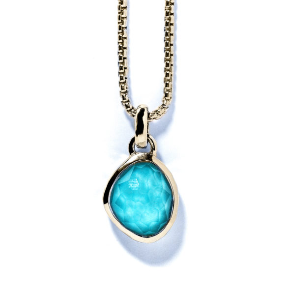 Laguna Sea Pebble Mini Necklace in 14k Yellow Gold