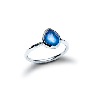 Atlantic Sea Pebble Mini Stacking Ring