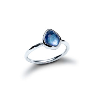 Luminous Shore Sea Pebble Mini Stacking Ring