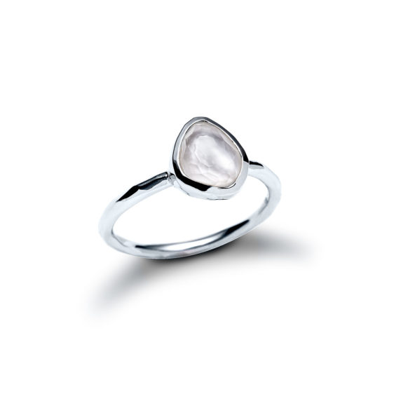 Radiant Pearl Sea Pebble Mini Stacking Ring