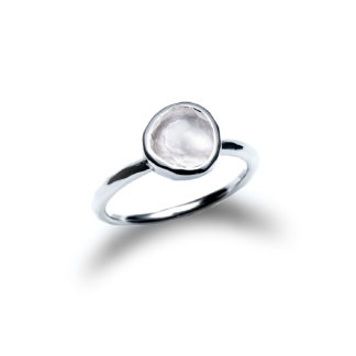 Radiant Pearl Sea Pebble Stacking Ring