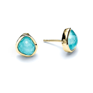 Laguna Sea Pebble Gold Stud Earrings