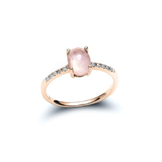 Pink Orchid Rose Gold Aria Ring