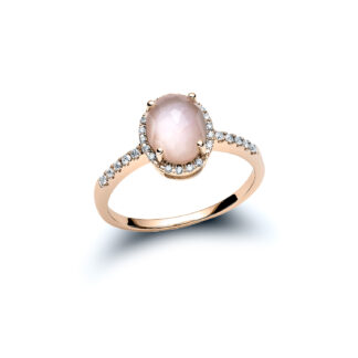 Pink Orchid Rose Gold Mallory Ring