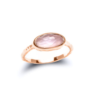 Pink Orchid Rose Gold Mini Cabana Ring