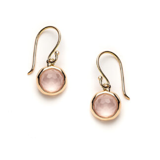 Pink Orchid Rose Gold Earrings