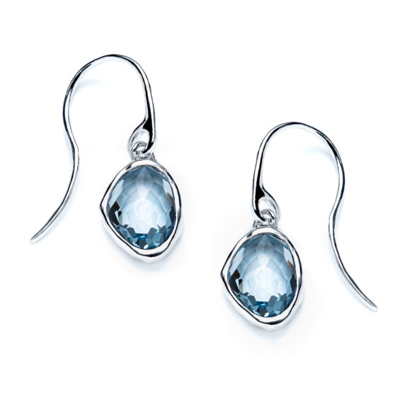 Sky Blue Topaz Sea Pebble Earrings