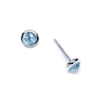 Sky Blue Topaz 5mm Poolside Stud Earrings