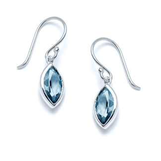 Sky Blue Topaz Marquise Earrings