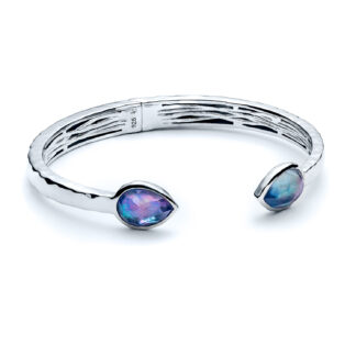 Luminous Shore Teardrop Cuff Bracelet