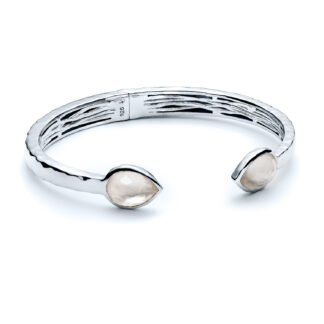 Radiant Pearl Teardrop Cuff Bracelet