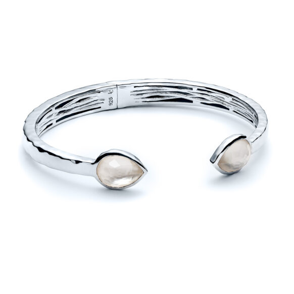 Radiant Pearl Teardrop Cuff Bracelet