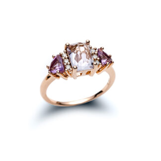 Amethyst Amara Diamond Ring