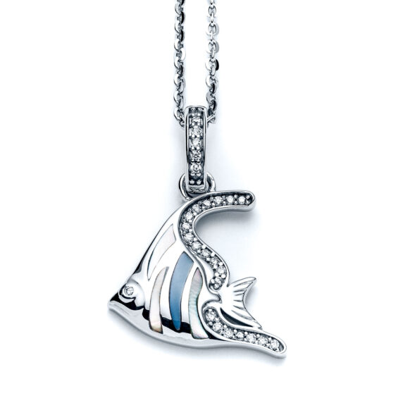 Capri French Angelfish Charm Necklace