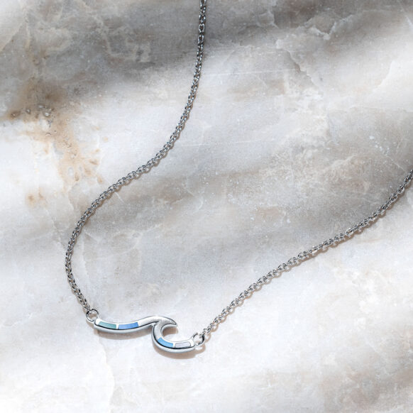 Capri Wave Station Necklace on Stone