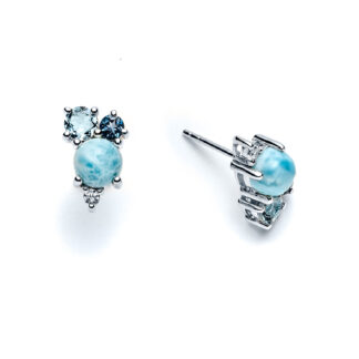 Larimar Shoreline Stud Earrings