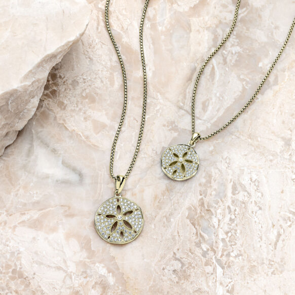 Radiant Sand Dollar Gold Necklaces