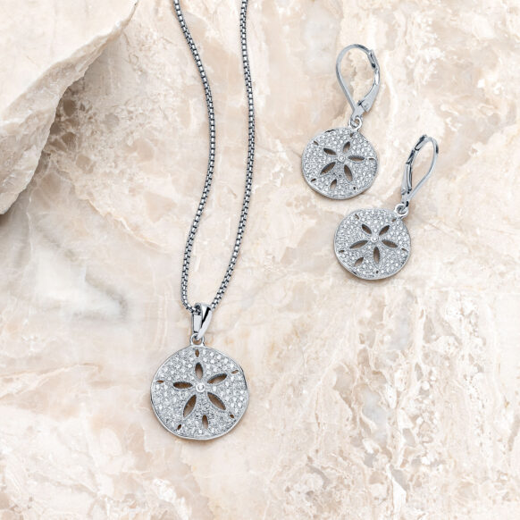 Radiant Sand Dollar Necklaces & Earrings