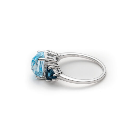 Amara Blue Topaz Ring Side