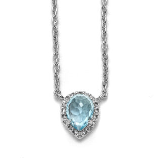 Sky Blue Topaz Aura Necklace